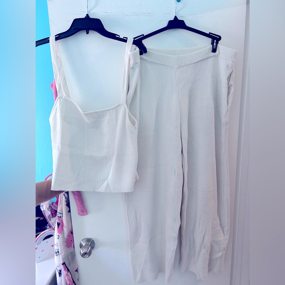 2 piece ribbed cropped set (summer set)